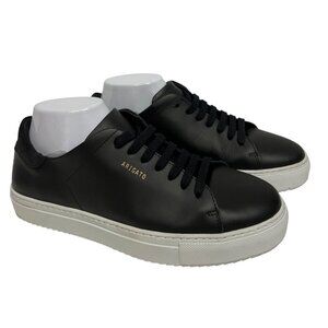 Axel Airgato Men's Sneaker Clean 90 Black Leather Gold Stamp Minimalist Size 7.5
